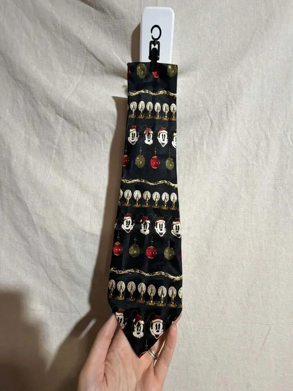 Vintage Mickey & Co. Atlas Design Disney Christmas Mickey Mouse Silk Tie